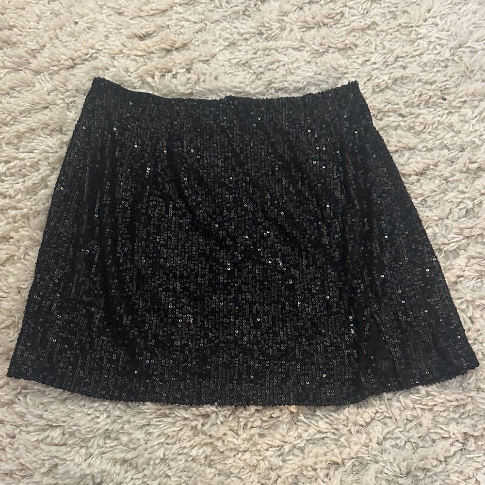 Black Sequin Skirt